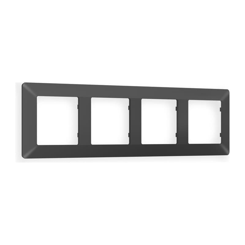 Рамка ALFA Line (Графит Мягкое касание) 4-ая