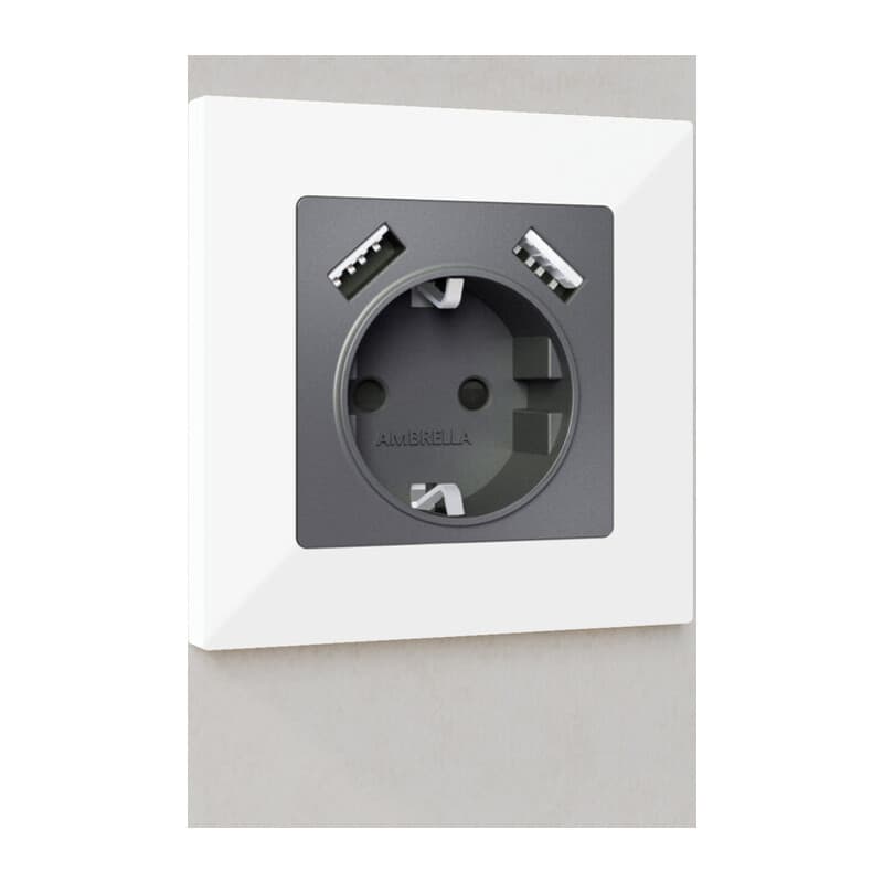 Рамка ALFA Techno (Белый глянец) 1-ая