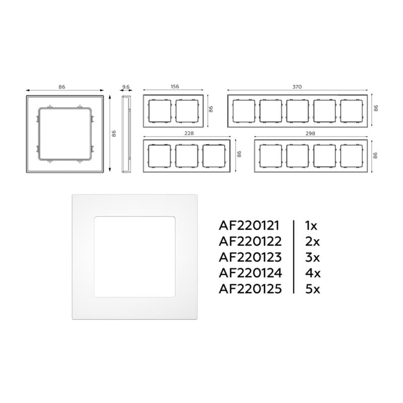 Рамка ALFA Techno (Белый матовый) 3-ая
