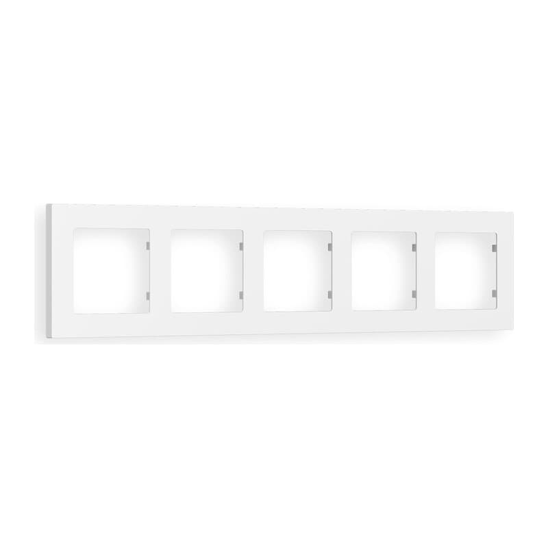 Рамка ALFA Techno (Белый матовый) 5-ая