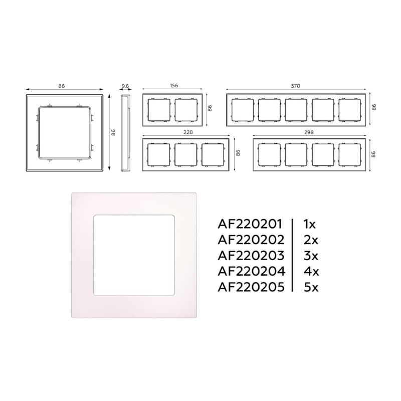 Рамка ALFA Techno (Жемчуг) 4-ая