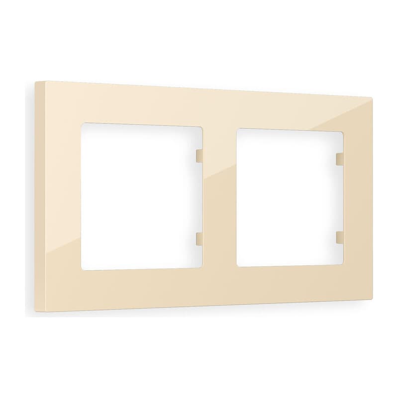 Рамка ALFA Techno (Бежевый глянец) 2-ая