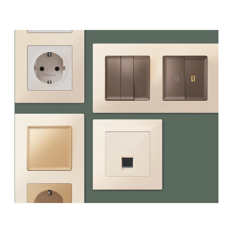 Рамка ALFA Techno (Бежевый глянец) 3-ая