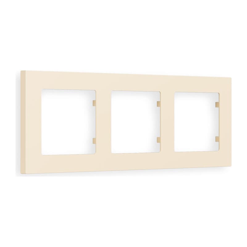 Рамка ALFA Techno (Бежевый матовый) 3-ая