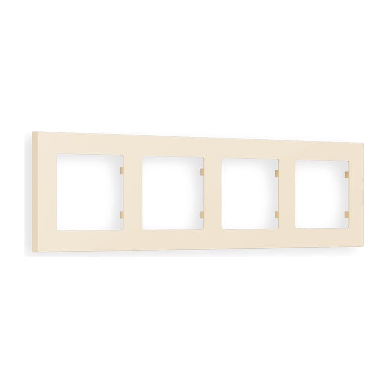 Рамка ALFA Techno (Бежевый матовый) 4-ая