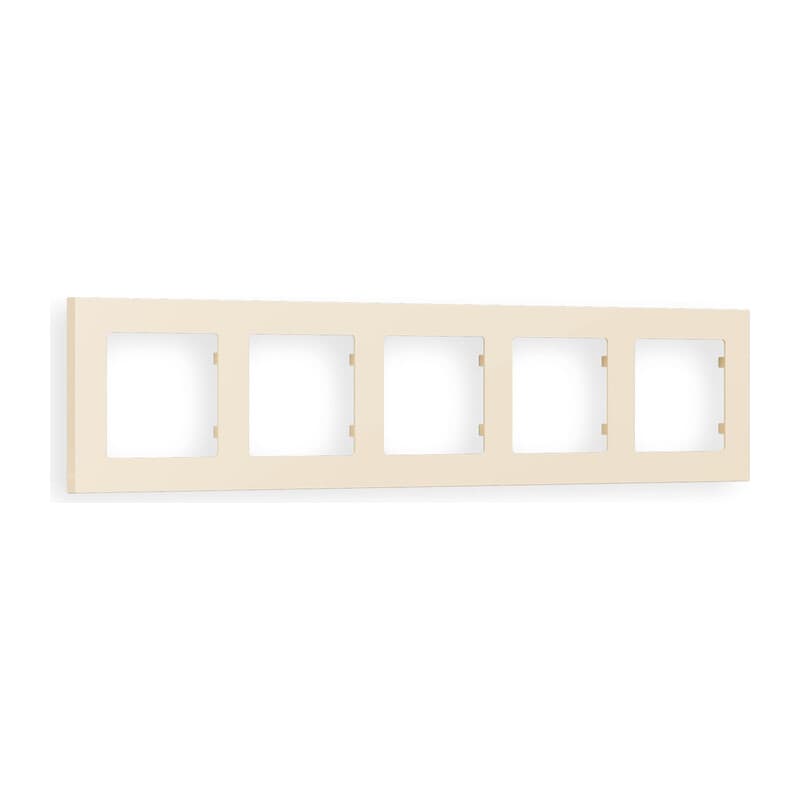 Рамка ALFA Techno (Бежевый матовый) 5-ая