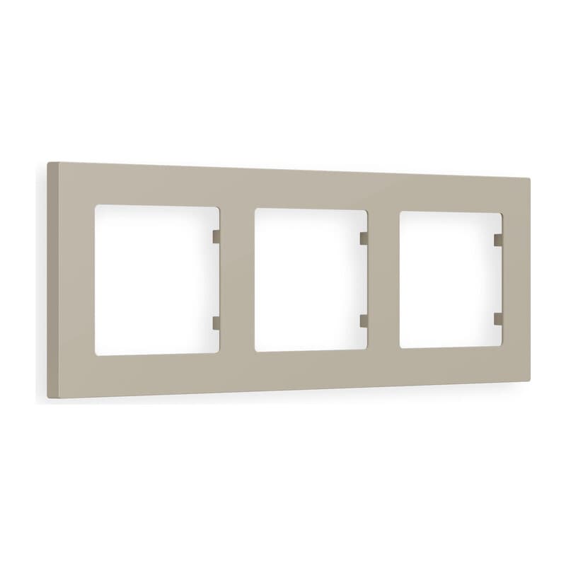 Рамка ALFA Techno (Серо-бежевый матовый) 3-ая