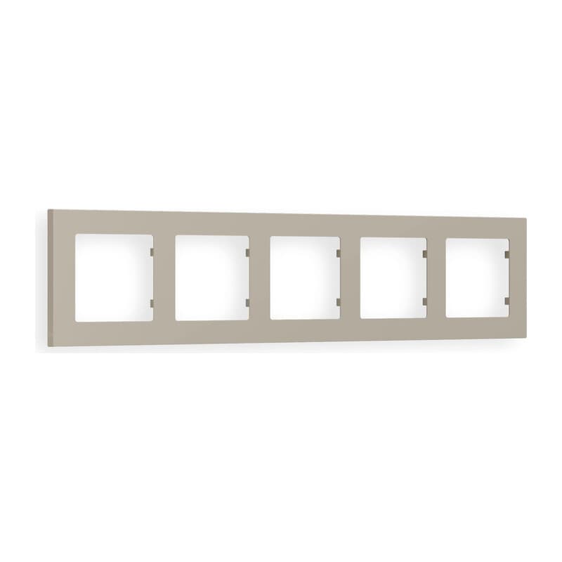 Рамка ALFA Techno (Серо-бежевый матовый) 5-ая