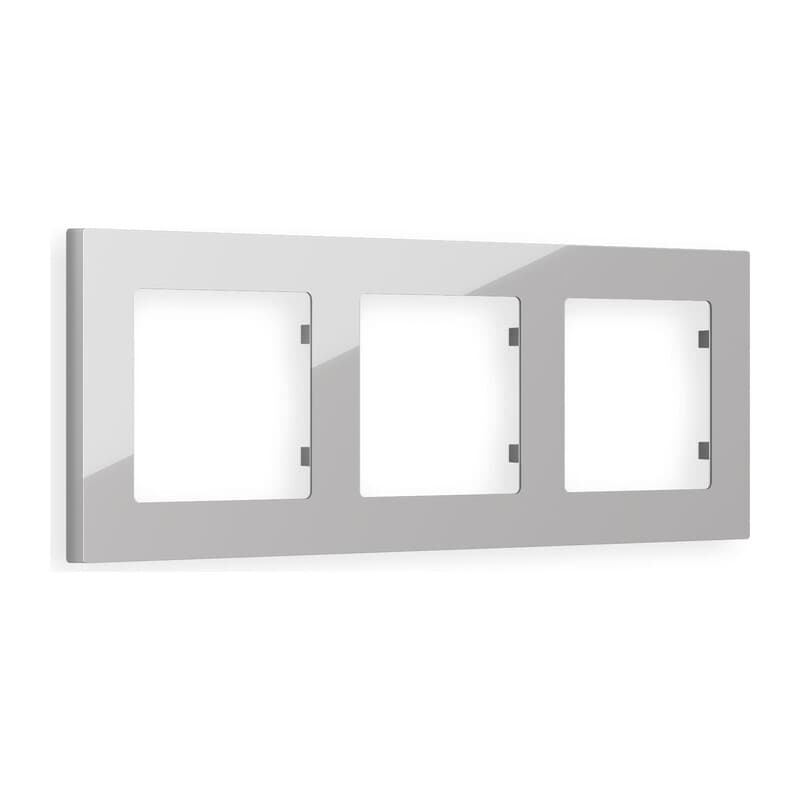 Рамка ALFA Techno (Серебро глянец) 3-ая