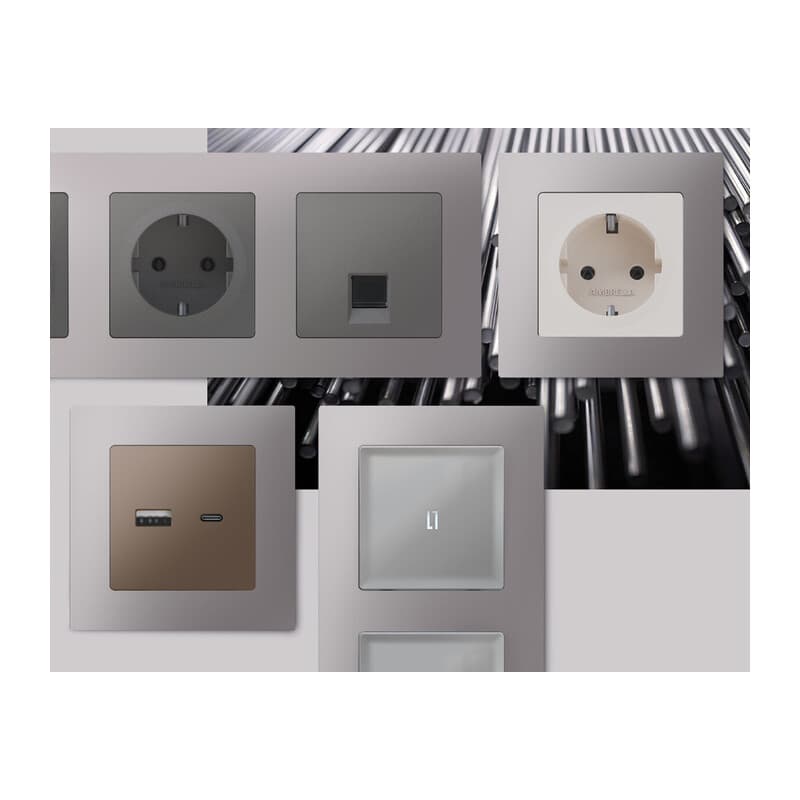 Рамка ALFA Techno (Сталь матовый) 1-ая