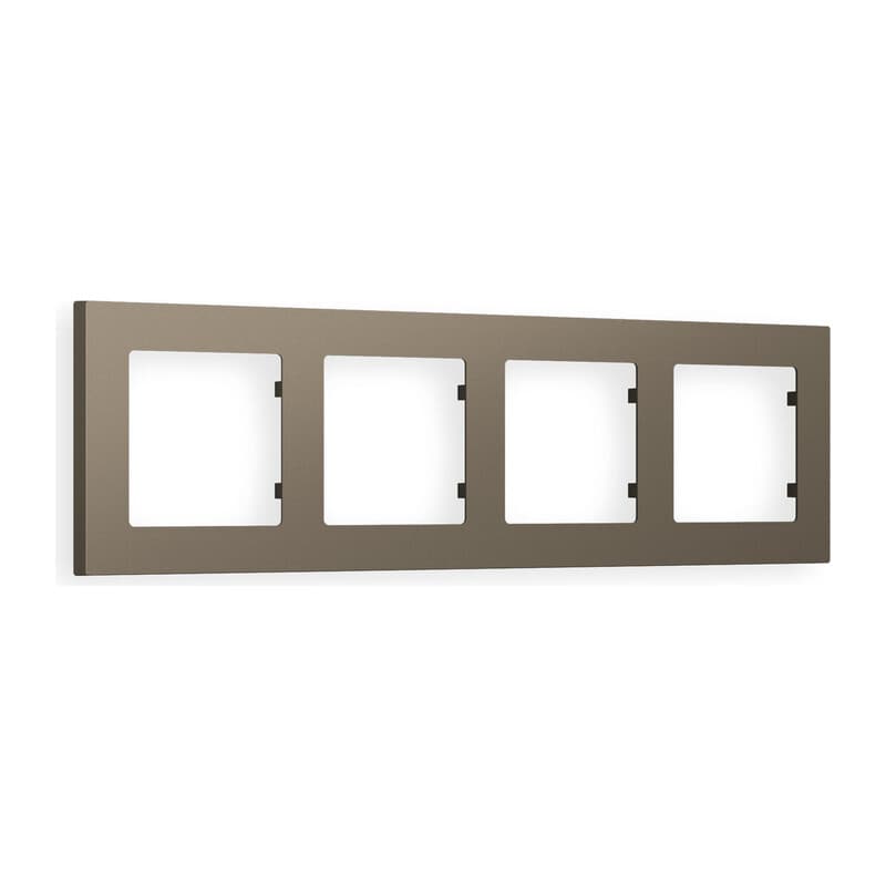 Рамка ALFA Techno (Темная бронза матовый) 4-ая