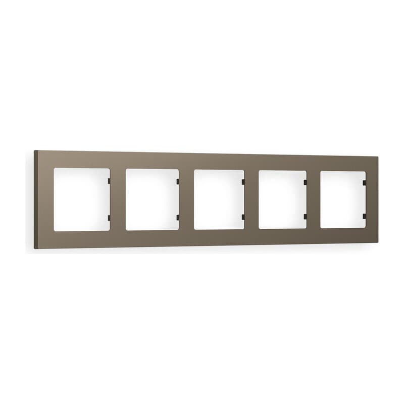 Рамка ALFA Techno (Темная бронза матовый) 5-ая