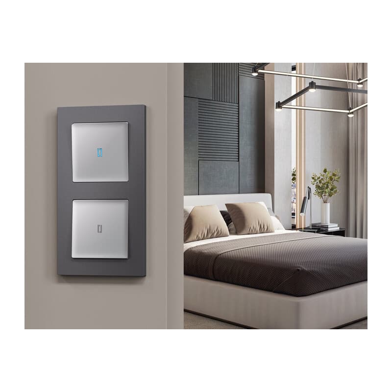 Рамка ALFA Techno (Антрацит серый) 4-ая