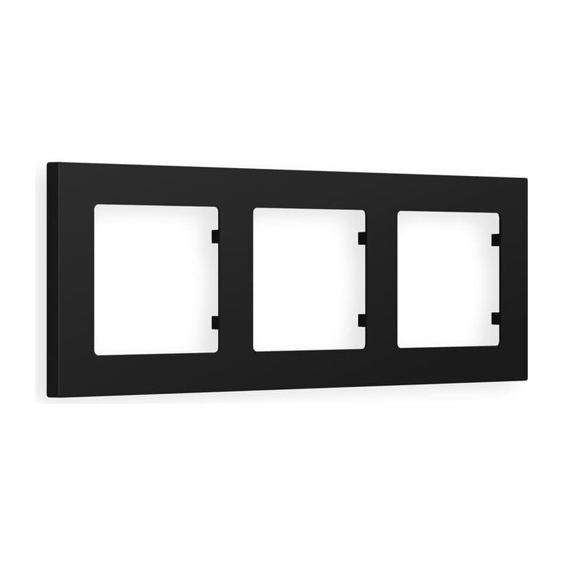 Рамка ALFA Techno (Черный матовый) 3-ая