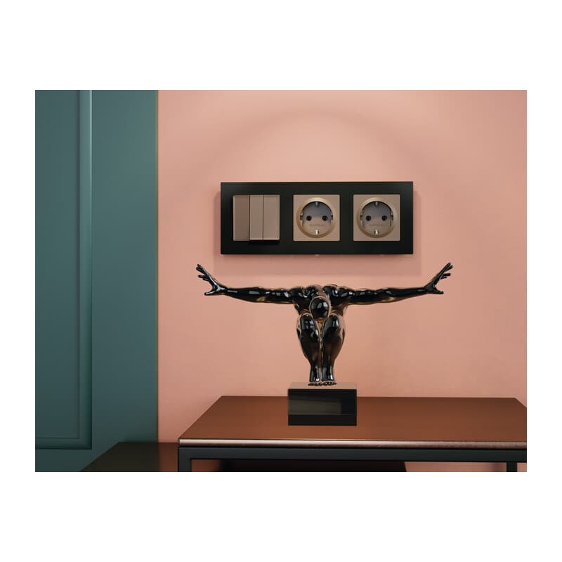 Рамка ALFA Techno (Черный матовый) 3-ая