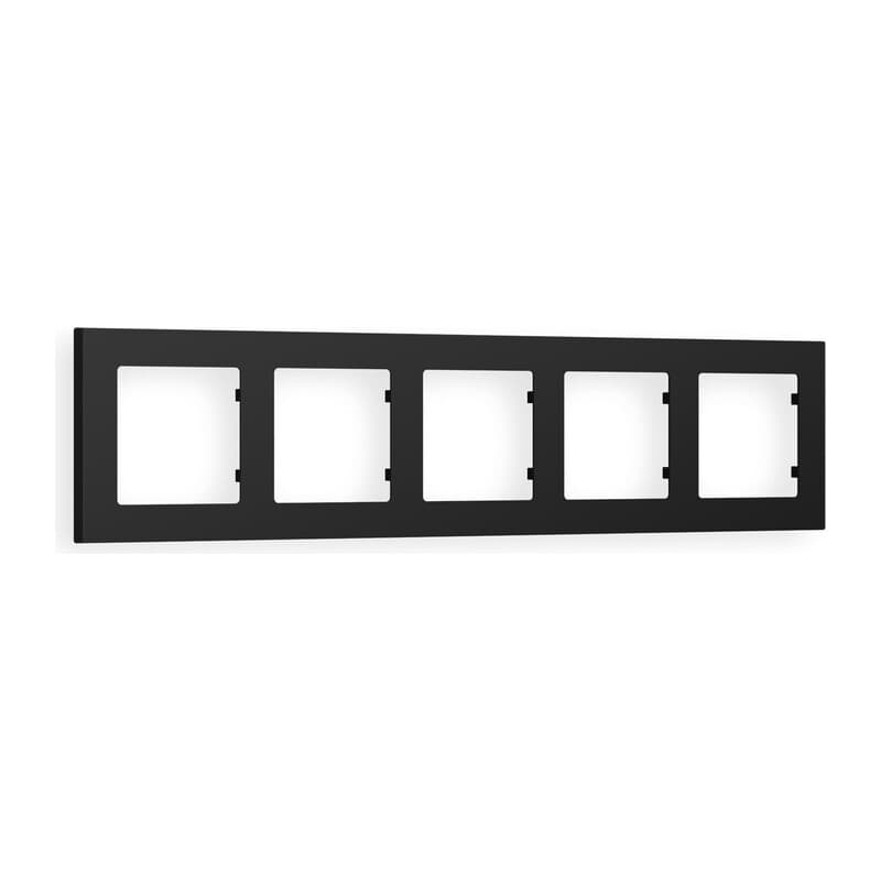 Рамка ALFA Techno (Черный матовый) 5-ая