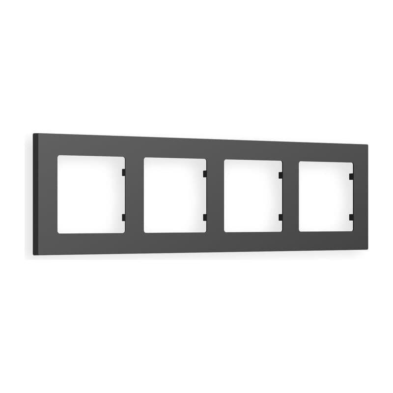 Рамка ALFA Techno (Графит Мягкое касание) 4-ая