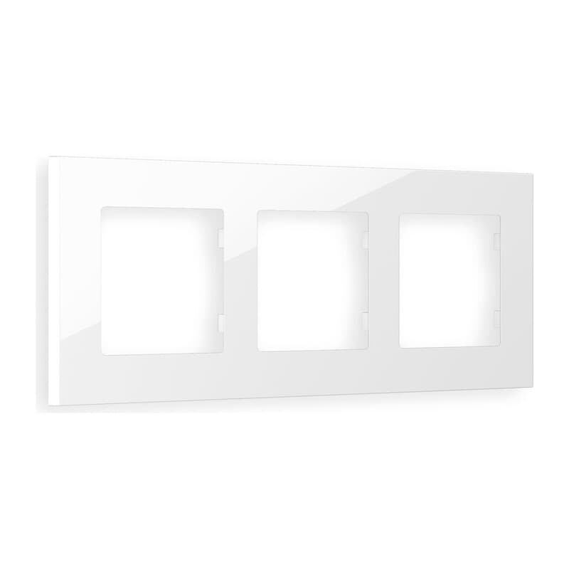 Рамка ALFA Qubi (Белый глянец) 3-ая