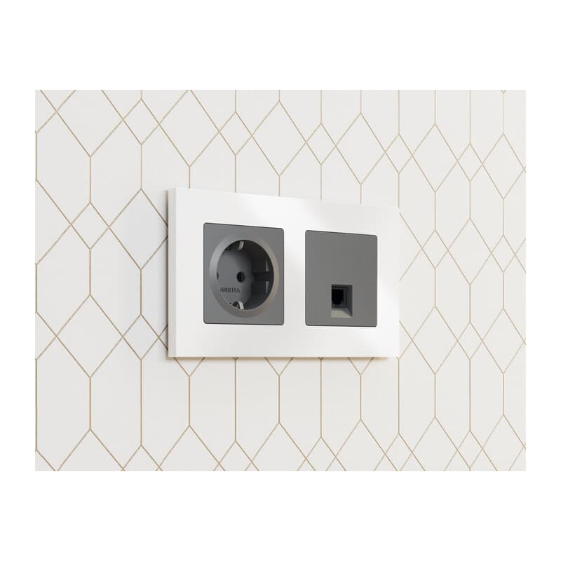 Рамка ALFA Qubi (Белый глянец) 3-ая