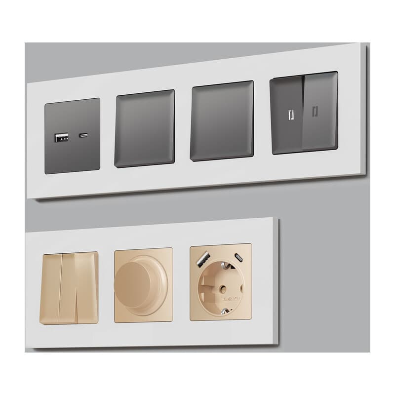 Рамка ALFA Qubi (Белый глянец) 4-ая