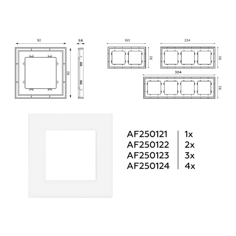 Рамка ALFA Qubi (Белый матовый) 2-ая