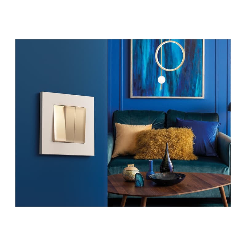 Рамка ALFA Qubi (Бежевый матовый) 1-ая