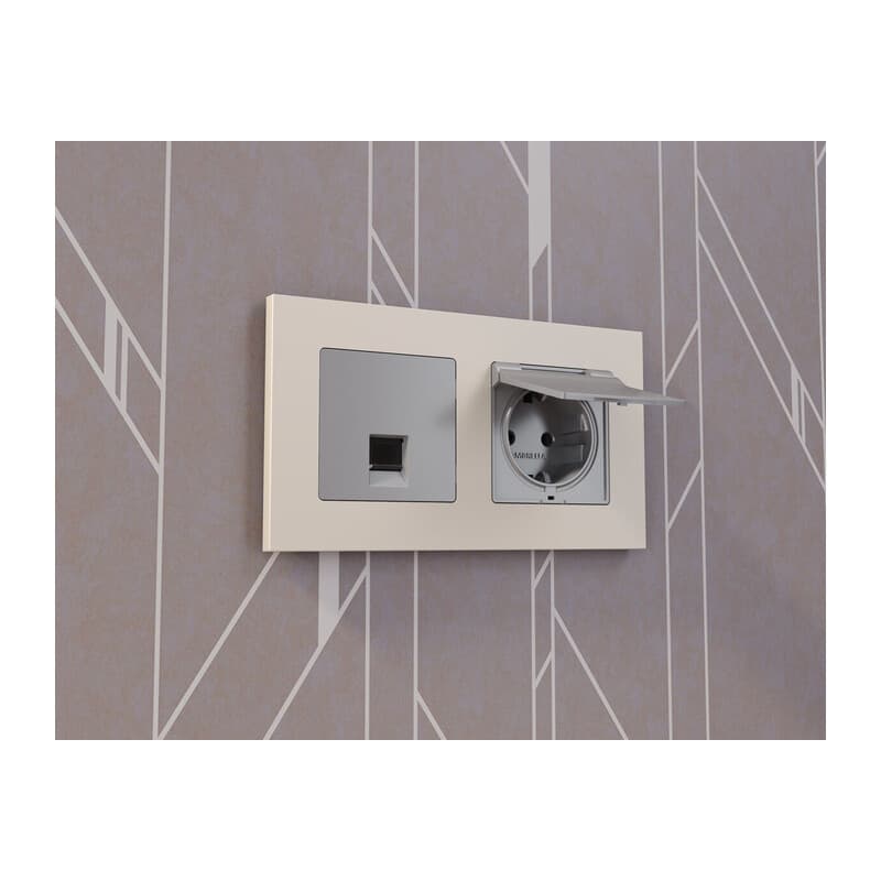 Рамка ALFA Qubi (Бежевый матовый) 2-ая