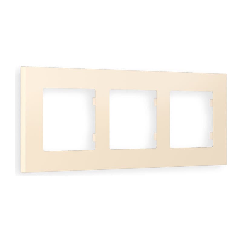 Рамка ALFA Qubi (Бежевый матовый) 3-ая