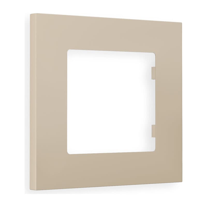 Рамка ALFA Qubi (Серо-бежевый матовый) 1-ая