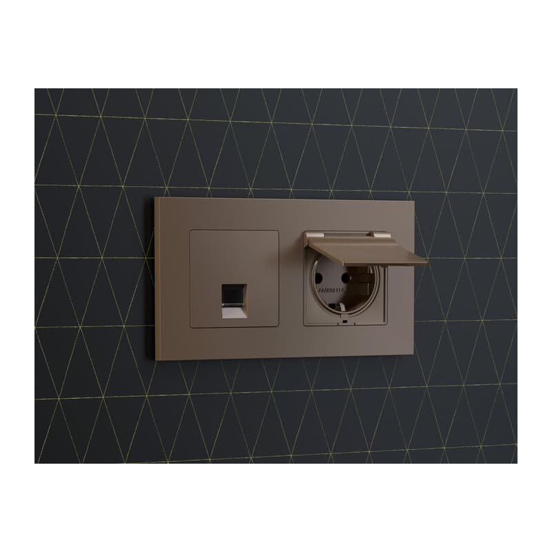 Рамка ALFA Qubi (Темная бронза матовый) 2-ая