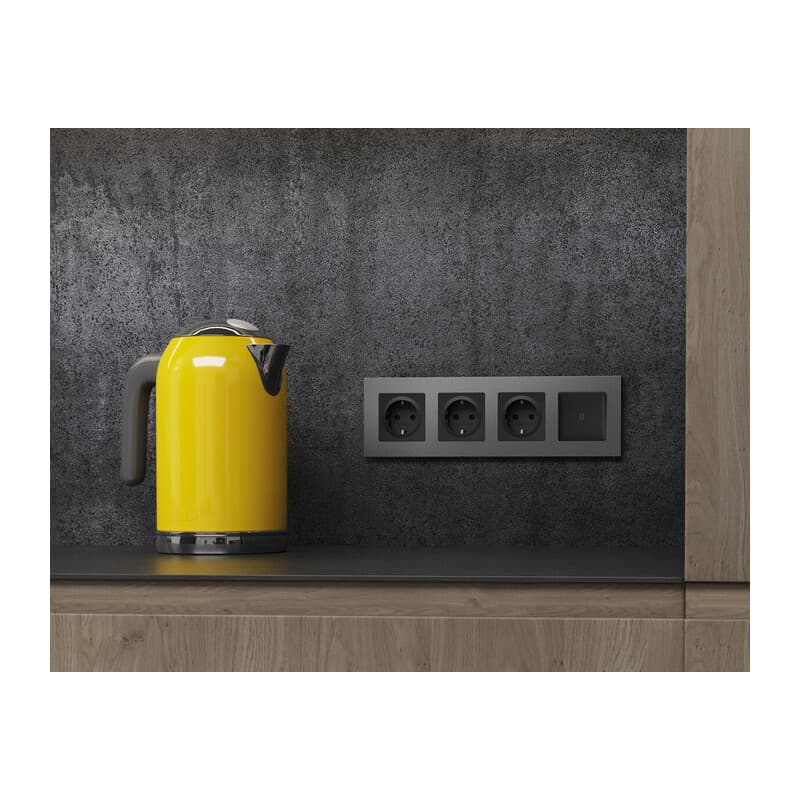 Рамка ALFA Qubi (Антрацит серый) 2-ая