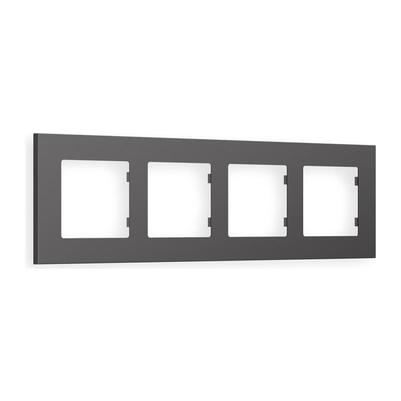 Рамка ALFA Qubi (Антрацит серый) 4-ая