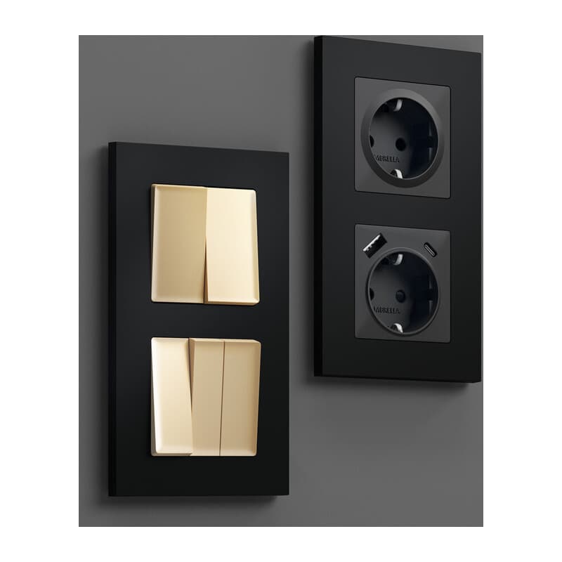 Рамка ALFA Qubi (Черный матовый) 2-ая