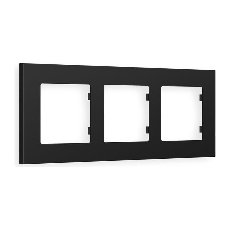 Рамка ALFA Qubi (Черный матовый) 3-ая