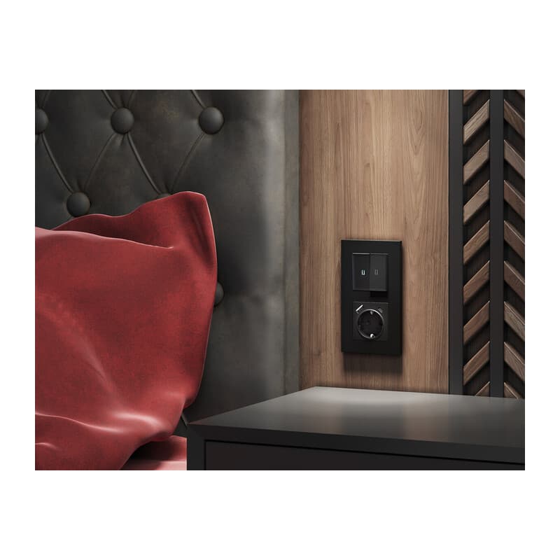 Рамка ALFA Qubi (Черный матовый) 3-ая