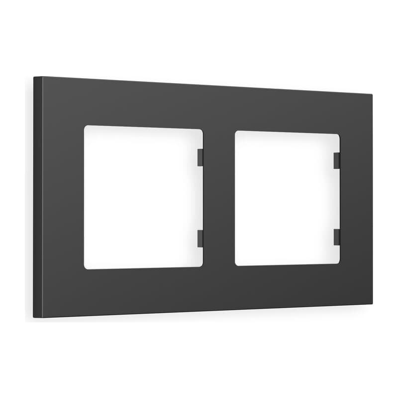 Рамка ALFA Qubi (Графит Мягкое касание) 2-ая