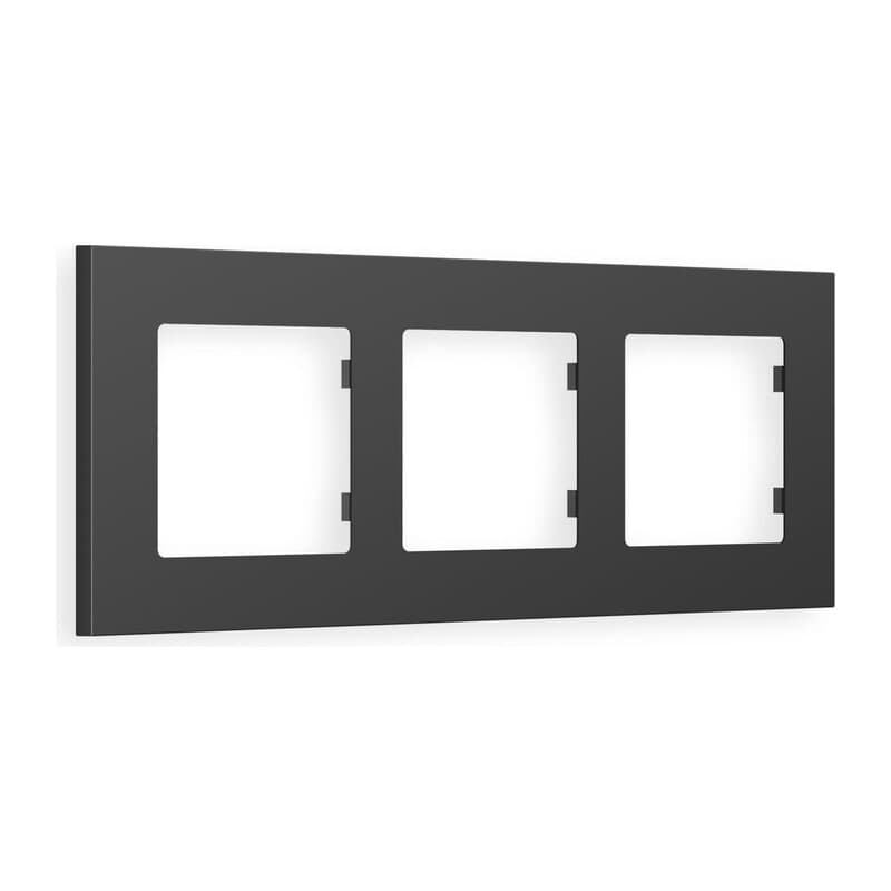 Рамка ALFA Qubi (Графит Мягкое касание) 3-ая