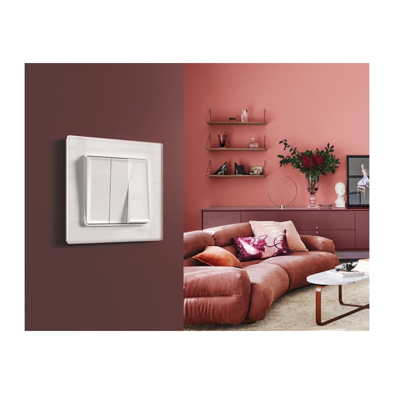 Рамка ALFA Platos (Белый Стекло органическое) 2-ая