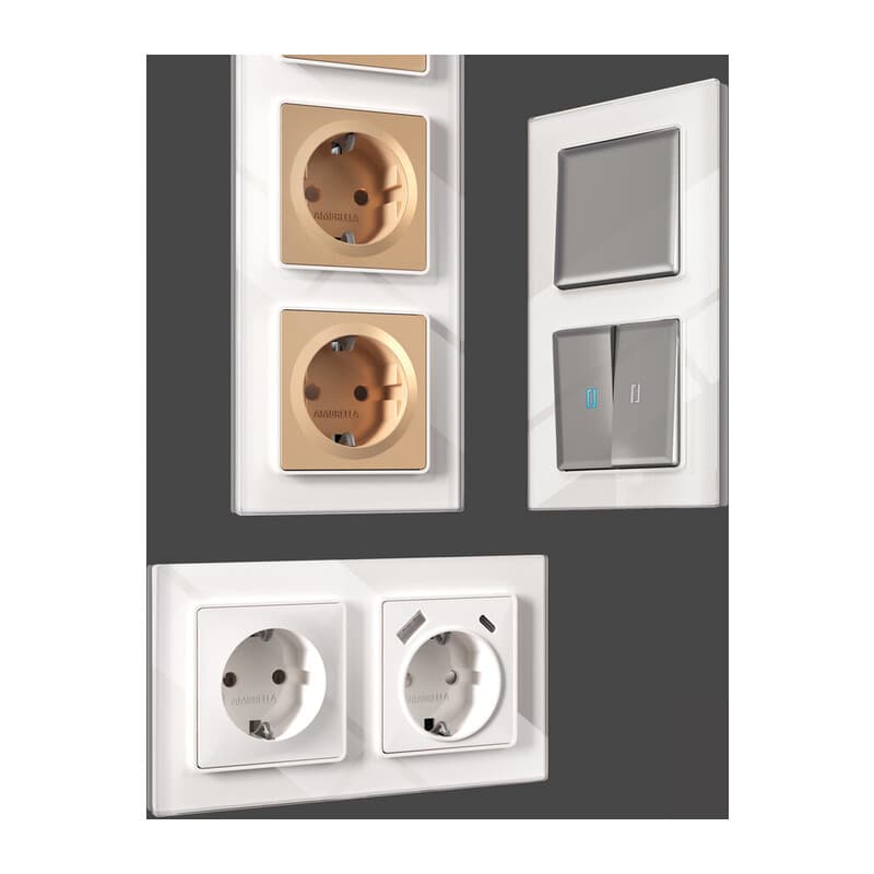 Рамка ALFA Platos (Белый Стекло органическое) 3-ая