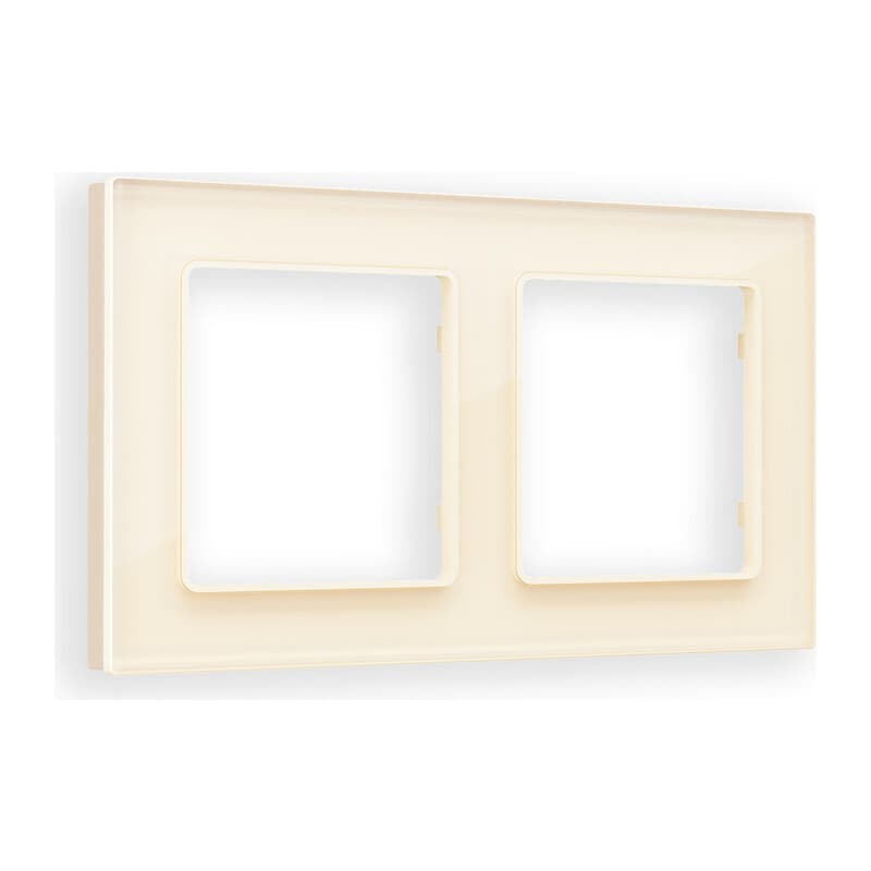 Рамка ALFA Platos (Бежевый Стекло органическое) 2-ая