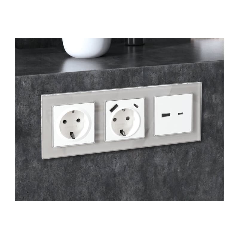 Рамка ALFA Platos (Серебро Стекло органическое) 1-ая