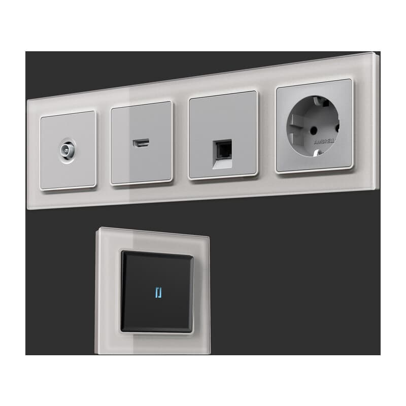 Рамка ALFA Platos (Серебро Стекло органическое) 2-ая