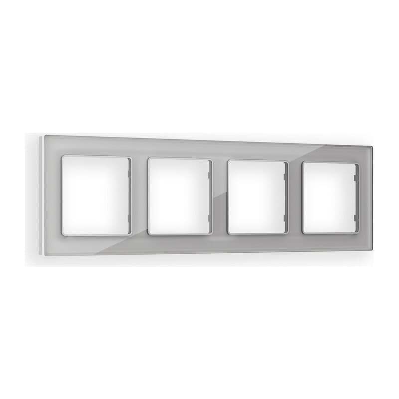 Рамка ALFA Platos (Серебро Стекло органическое) 4-ая