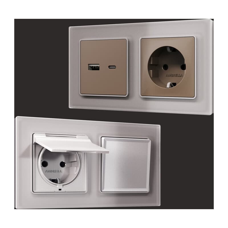 Рамка ALFA Platos (Сталь Стекло органическое) 1-ая