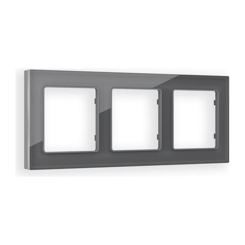 Рамка ALFA Platos (Антрацит серый Стекло органическое) 3-ая