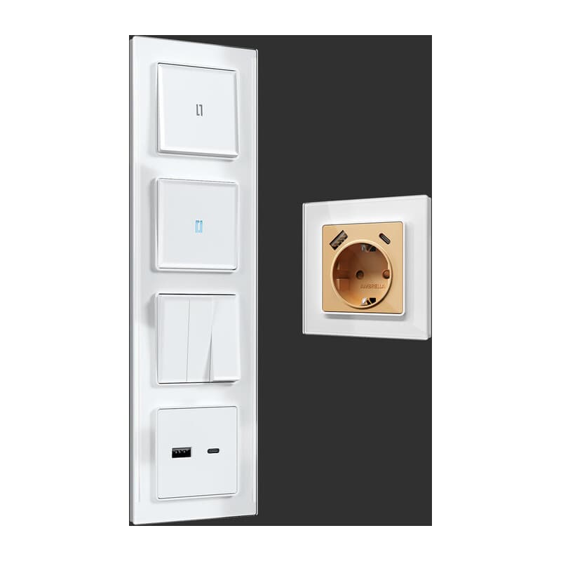 Рамка ALFA Platos (Белый Стекло закаленное натуральное) 1-ая