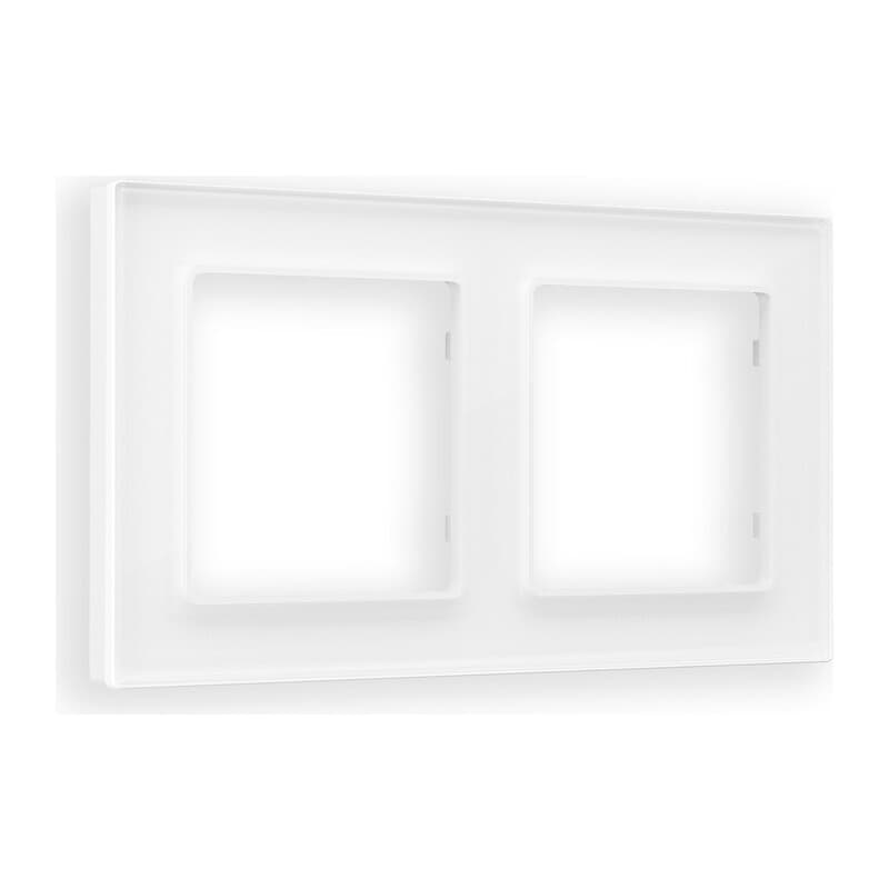 Рамка ALFA Platos (Белый Стекло закаленное натуральное) 2-ая