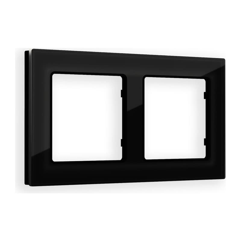 Рамка ALFA Platos (Черный Стекло закаленное натуральное) 2-ая