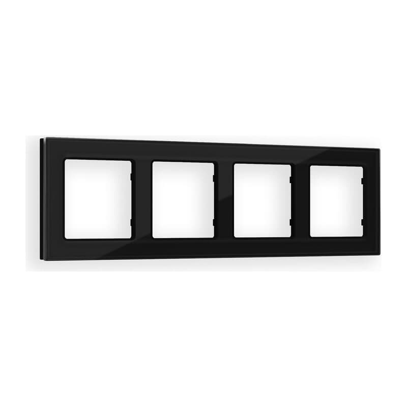 Рамка ALFA Platos (Черный Стекло закаленное натуральное) 4-ая