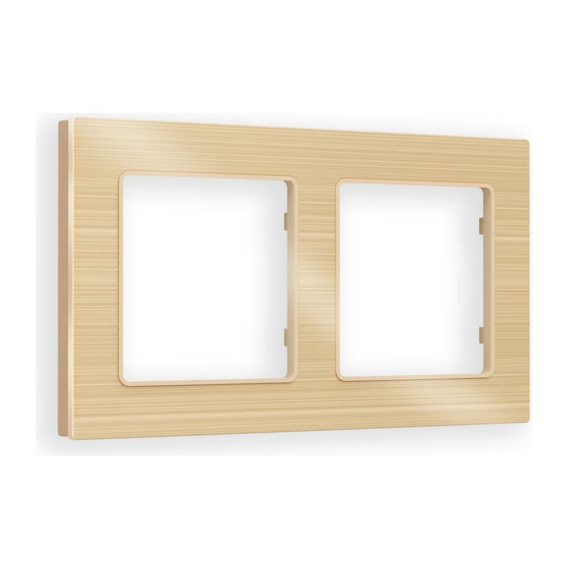 Рамка ALFA Platos (Шампань Металл шлифованный) 2-ая